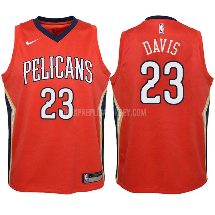 2017-18 youth new orleans pelicans anthony davis 23 red icon replica jersey