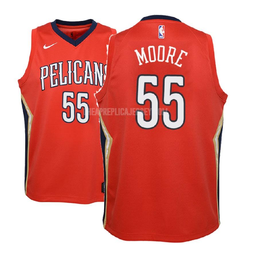 2017-18 youth new orleans pelicans e'twaun moore 55 red statement replica jersey