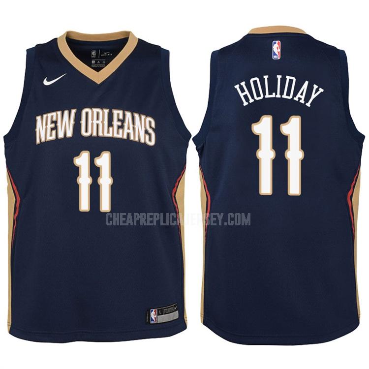 2017-18 youth new orleans pelicans jrue holiday 11 navy icon replica jersey