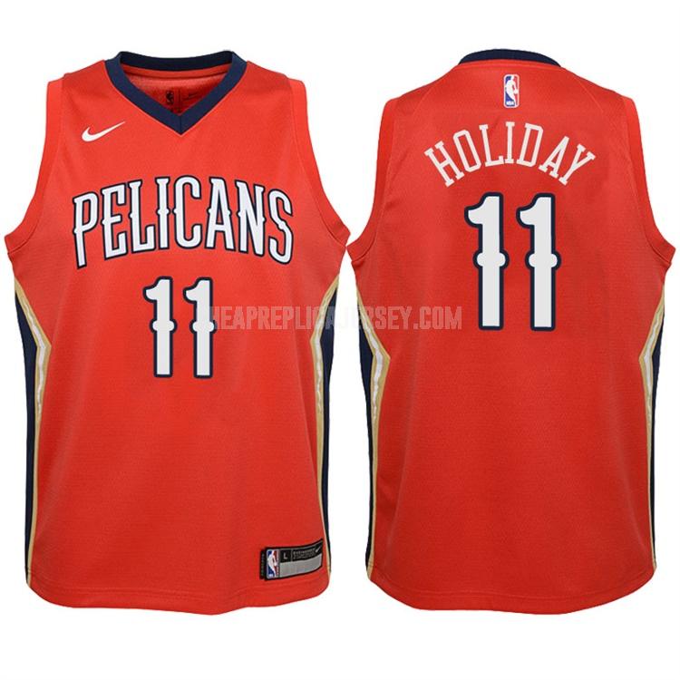 2017-18 youth new orleans pelicans jrue holiday 11 red icon replica jersey