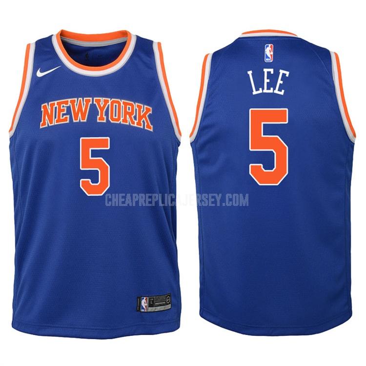 2017-18 youth new york knicks courtney lee 5 blue icon replica jersey