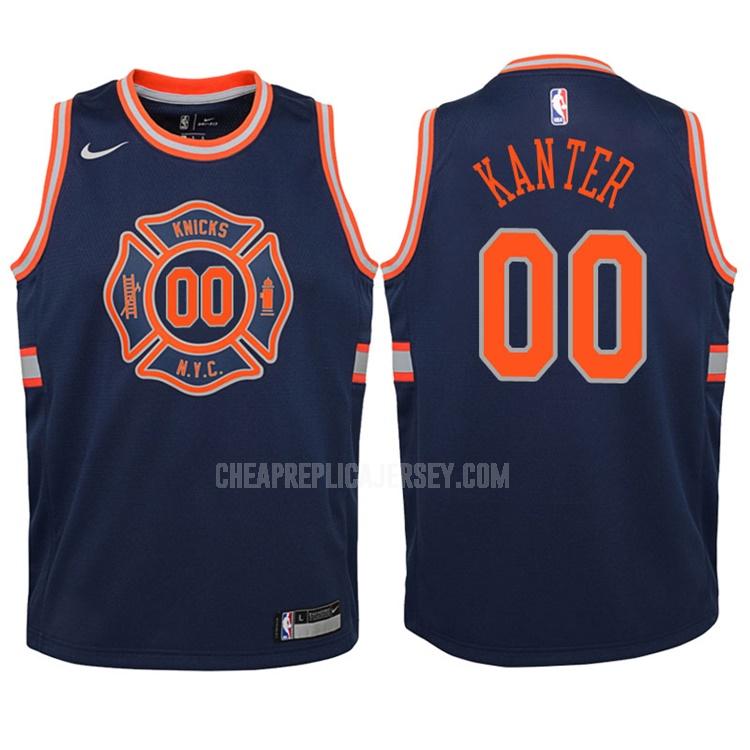 2017-18 youth new york knicks enes kanter 0 navy city edition replica jersey