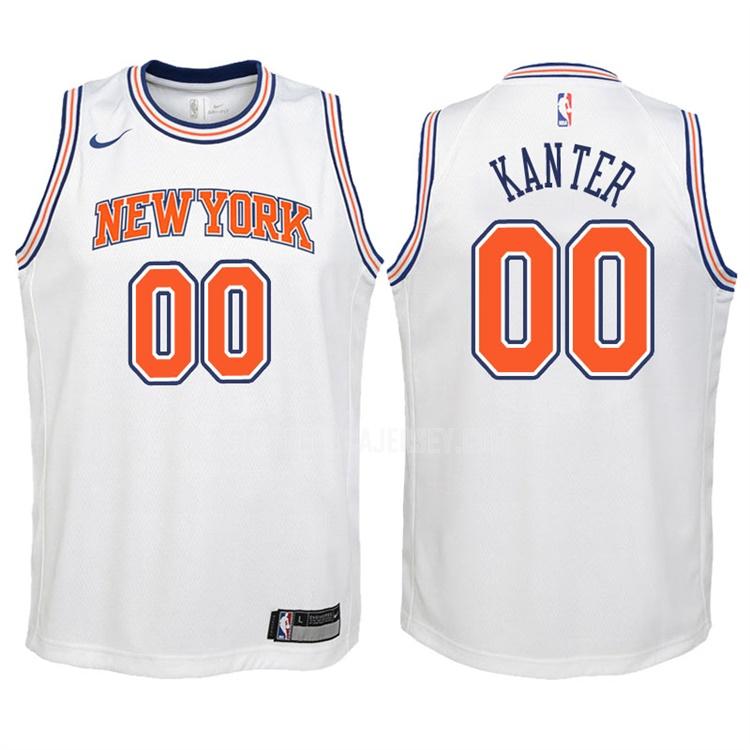 2017-18 youth new york knicks enes kanter 0 white statement replica jersey