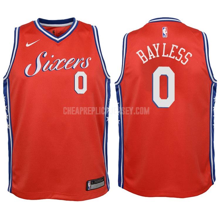 2017-18 youth philadelphia 76ers jerryd bayless 0 red statement replica jersey
