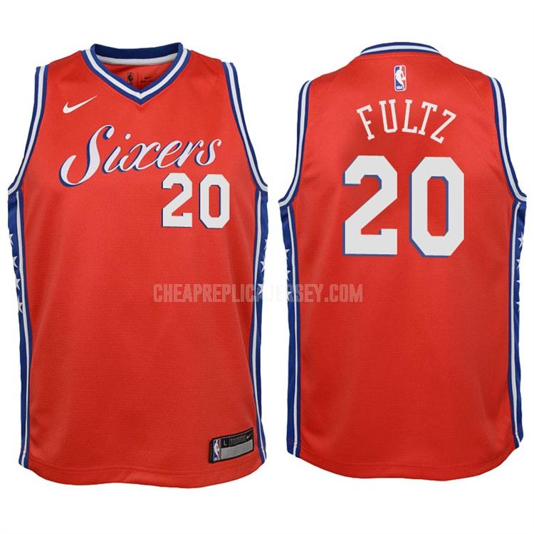 2017-18 youth philadelphia 76ers markelle fultz 20 red statement replica jersey