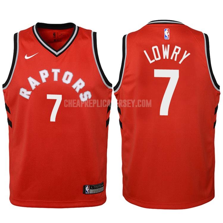 2017-18 youth toronto raptors kyle lowry 7 red icon replica jersey