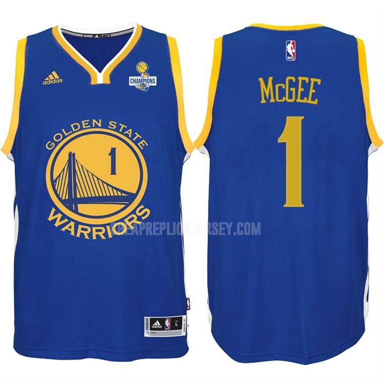 2017 men's golden state warriors javale mcgee 1 blue champions replica jersey