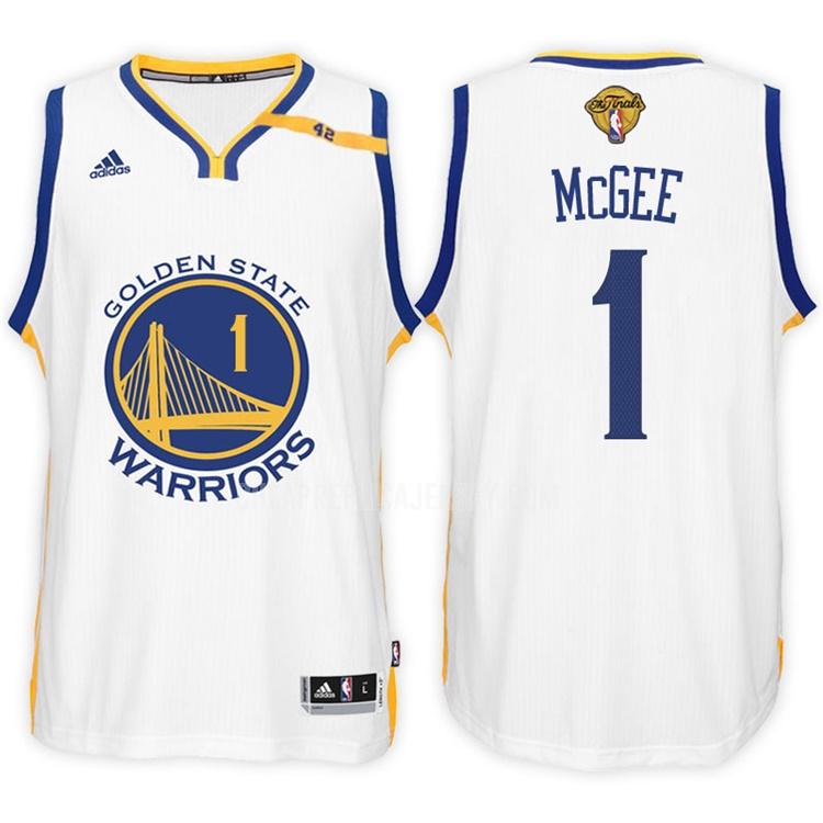2017 men's golden state warriors javale mcgee 1 white nba finals patch home replica jersey
