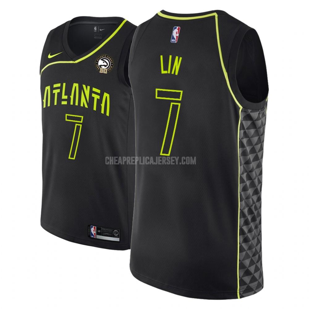2018-19 men's atlanta hawks jeremy lin 7 black 50th anniversary city edition replica jersey