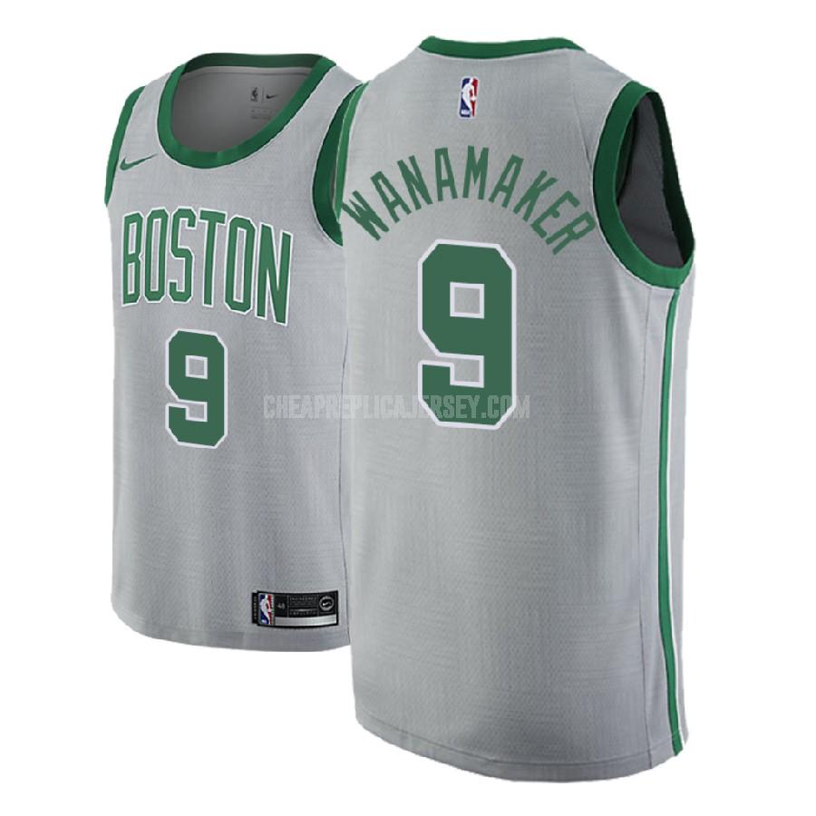 2018-19 men's boston celtics brad wanamaker 9 gray city edition replica jersey