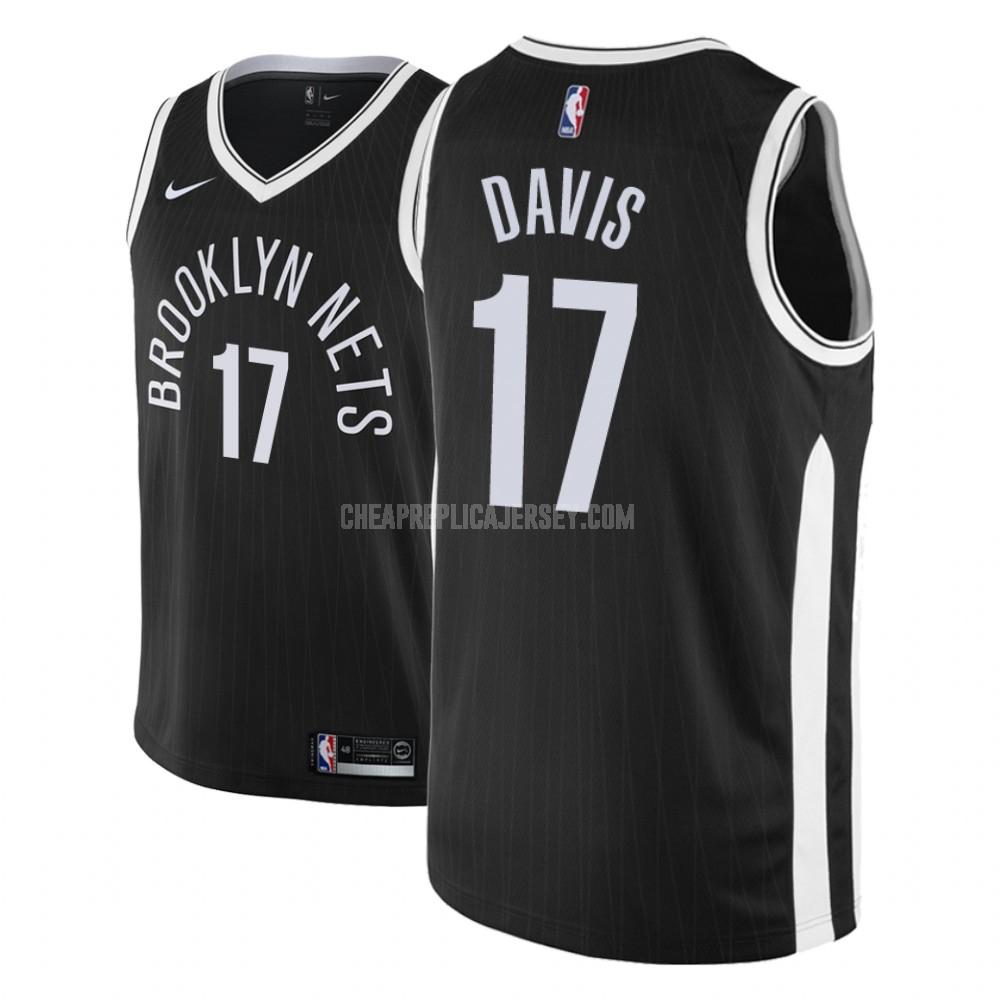 2018-19 men's brooklyn nets ed davis 17 black city edition replica jersey