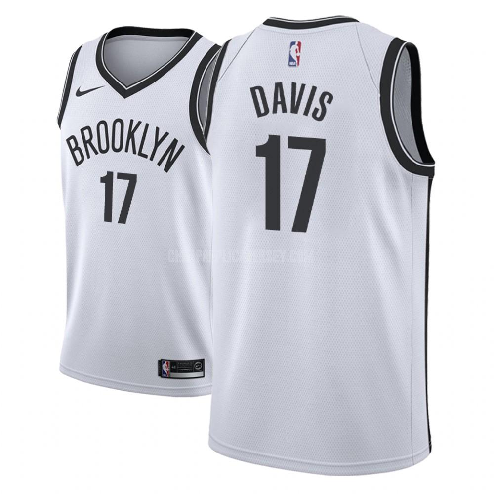 2018-19 men's brooklyn nets ed davis 17 white association replica jersey