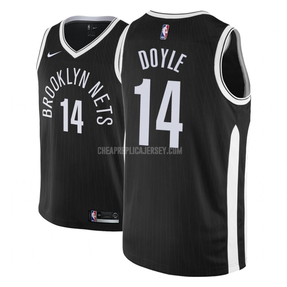 2018-19 men's brooklyn nets milton doyle 14 black city edition replica jersey