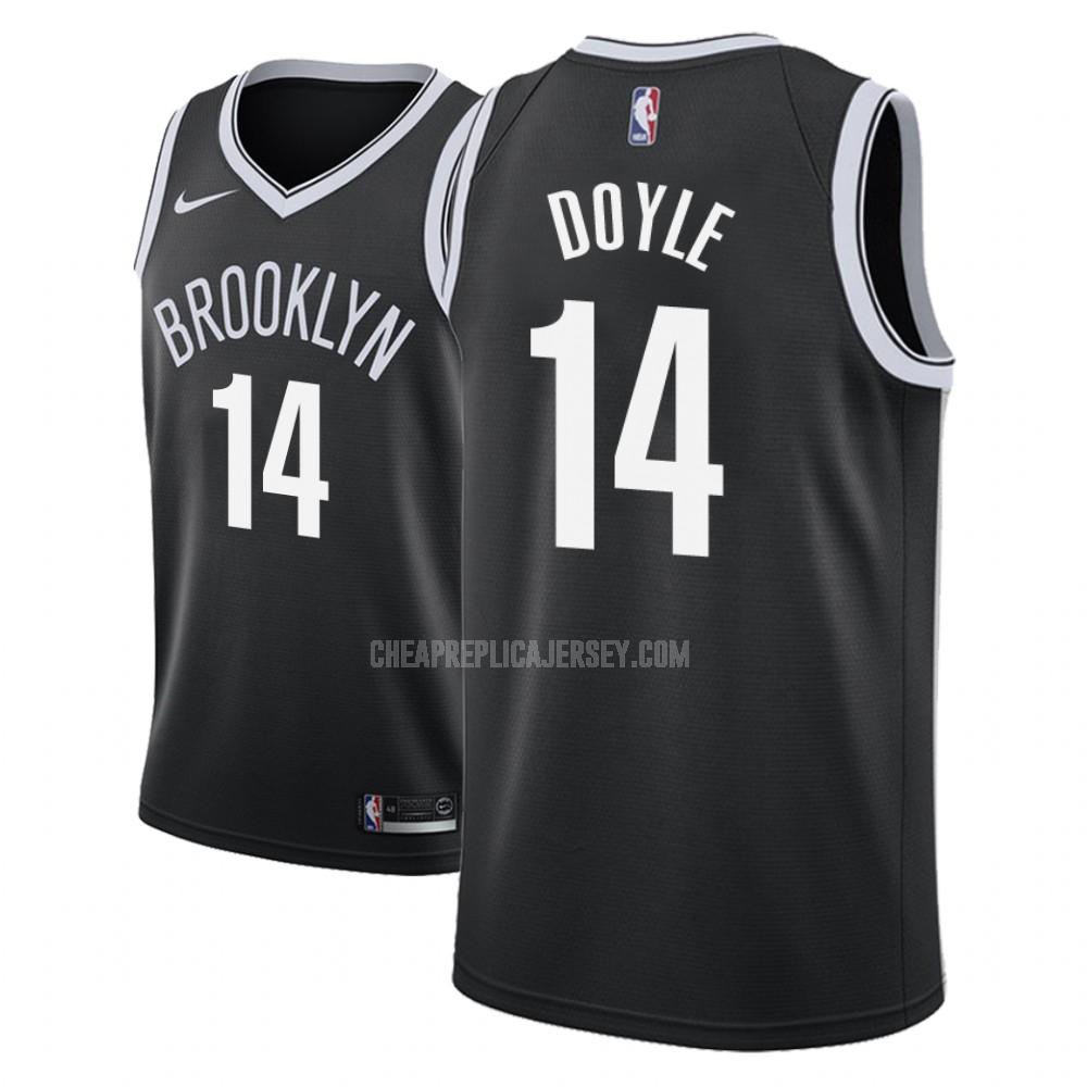2018-19 men's brooklyn nets milton doyle 14 black icon replica jersey