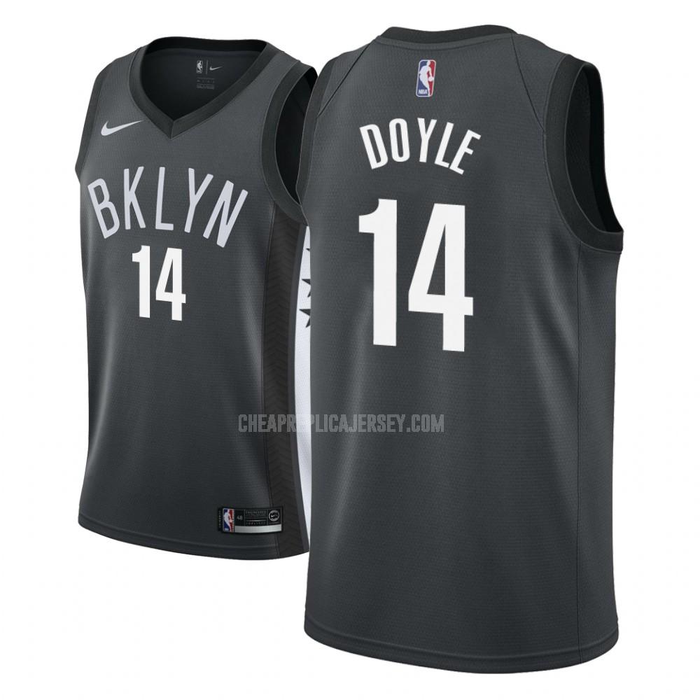 2018-19 men's brooklyn nets milton doyle 14 black statement replica jersey