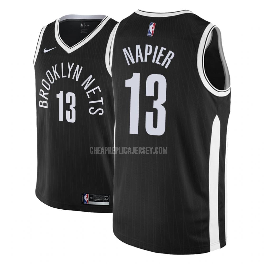 2018-19 men's brooklyn nets shabazz napier 13 black city edition replica jersey