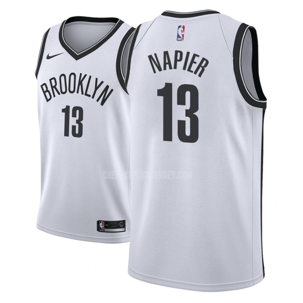 2018-19 men's brooklyn nets shabazz napier 13 white association replica jersey