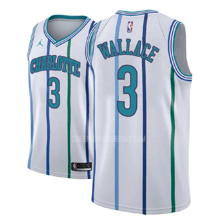 2018-19 men's charlotte hornets gerald wallace 3 white classic edition replica jersey