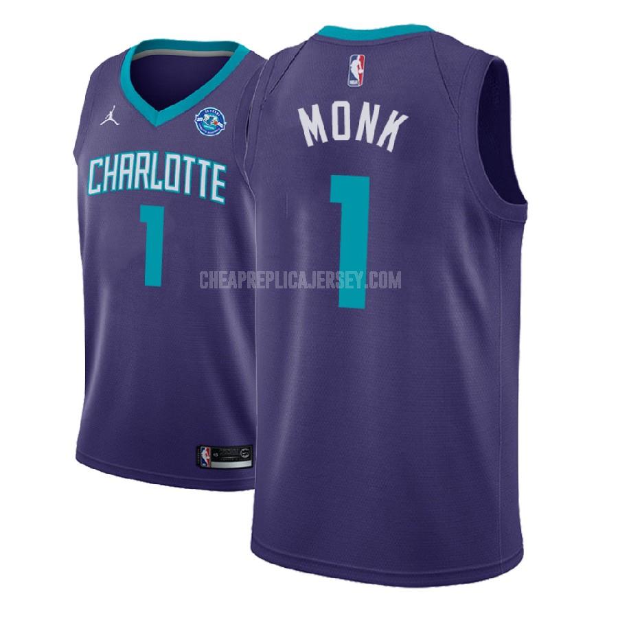 2018-19 men's charlotte hornets malik monk 1 purple statement replica jersey