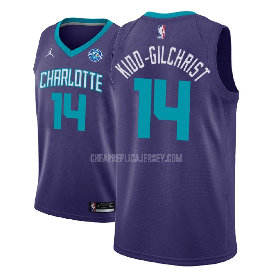 2018-19 men's charlotte hornets michael kidd-gilchrist 14 purple statement replica jersey