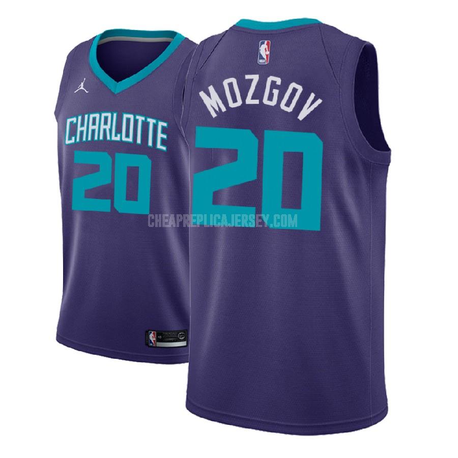 2018-19 men's charlotte hornets timofey mozgov 20 purple statement replica jersey