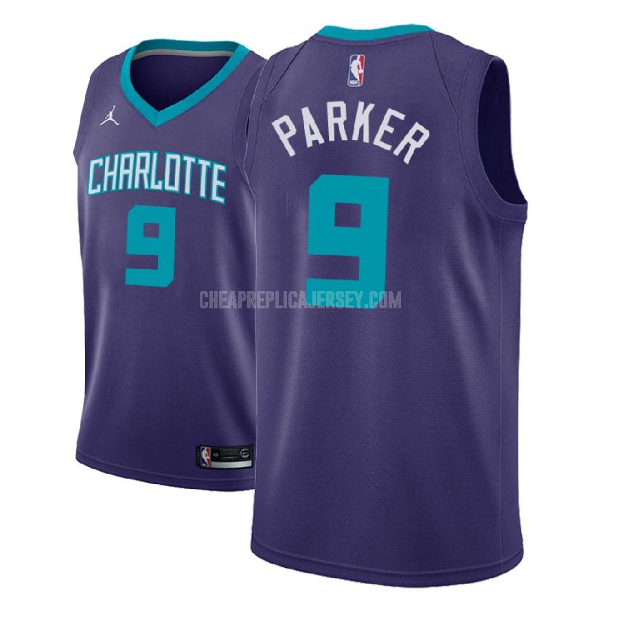 2018-19 men's charlotte hornets tony parker 9 purple statement replica jersey