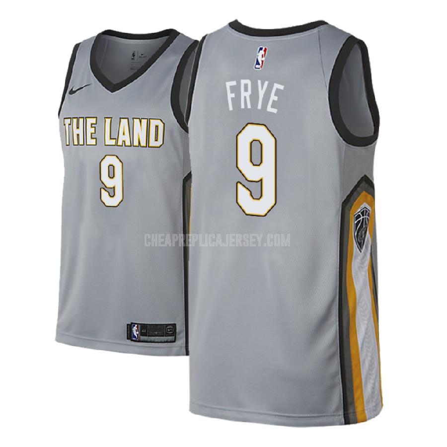 2018-19 men's cleveland cavaliers channing frye 9 gray city edition replica jersey