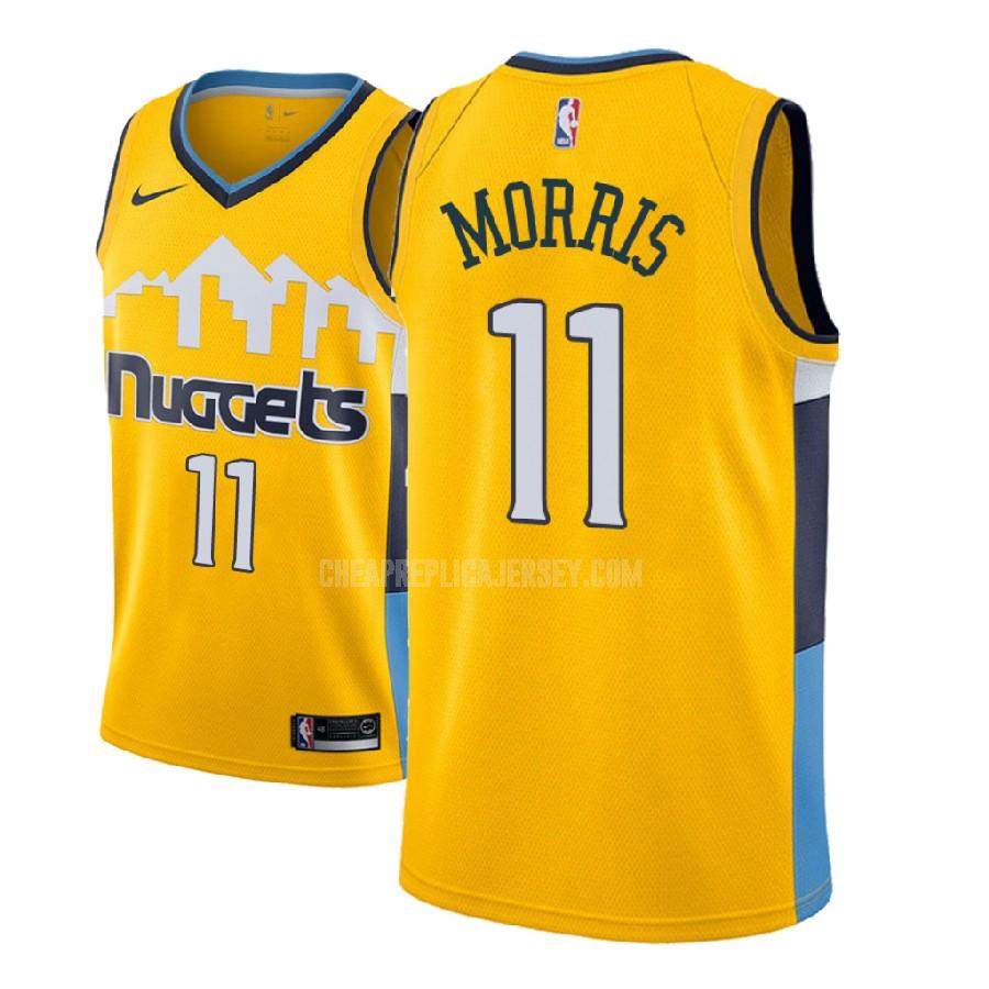 2018-19 men's denver nuggets monte morris 11 yellow statement replica jersey