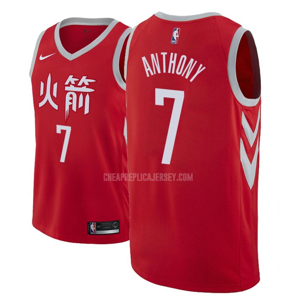 2018-19 men's houston rockets carmelo anthony 7 red city edition replica jersey