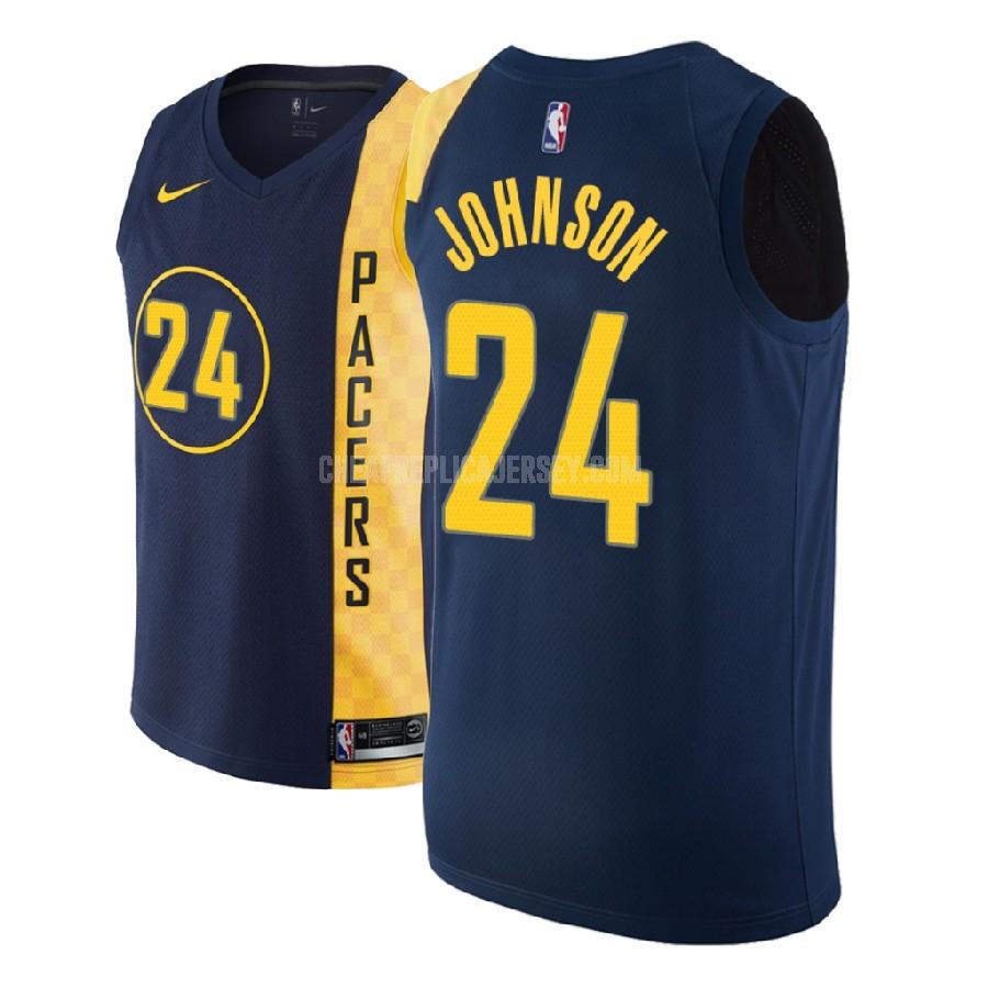 2018-19 men's indiana pacers alize johnson 24 navy city edition replica jersey