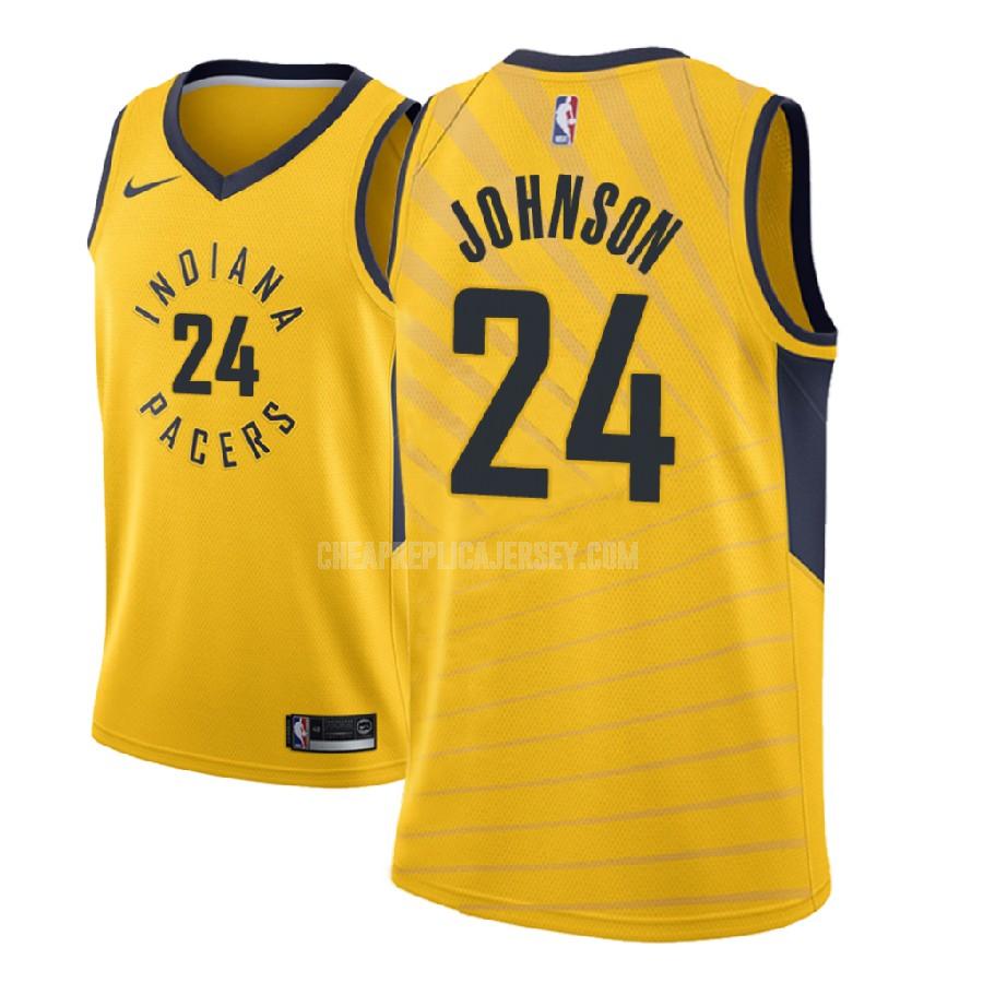 2018-19 men's indiana pacers alize johnson 24 yellow statement replica jersey