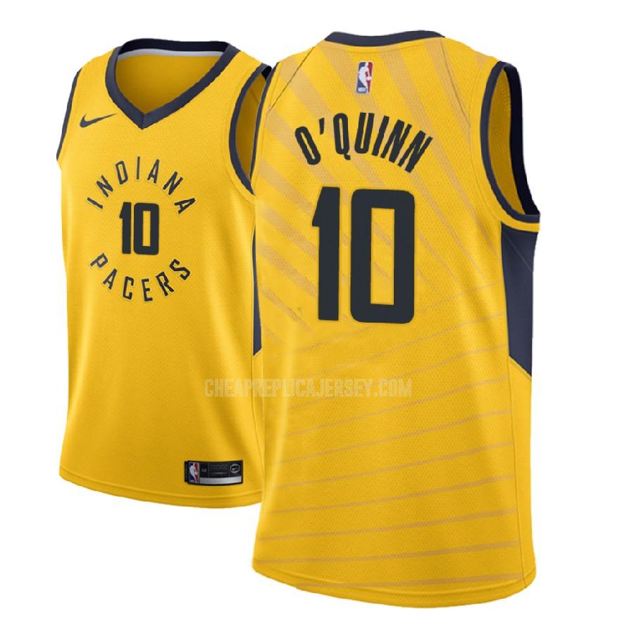 2018-19 men's indiana pacers kyle o'quinn 10 yellow statement replica jersey