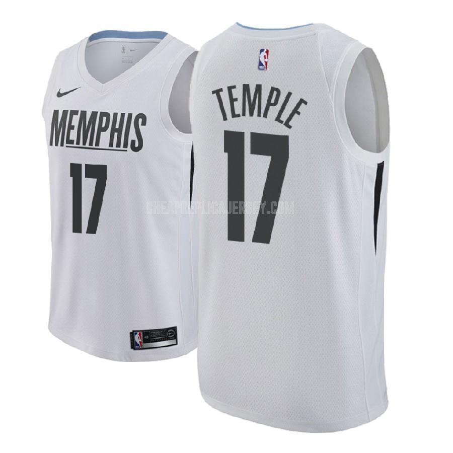 2018-19 men's memphis grizzlies garrett temple 17 white city edition replica jersey