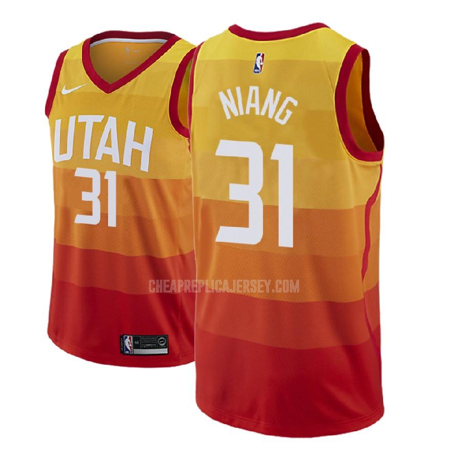 2018-19 men's utah jazz georges niang 31 red city edition replica jersey