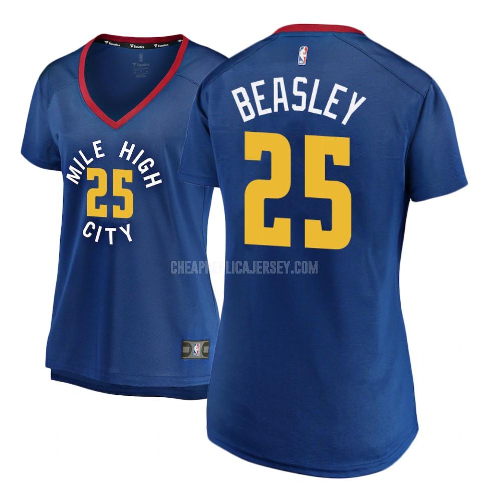 2018-19 women's denver nuggets malik beasley 25 blue statement replica jersey