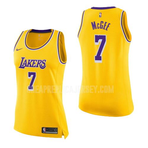 2018-19 women's los angeles lakers javale mcgee 7 yellow icon replica jersey