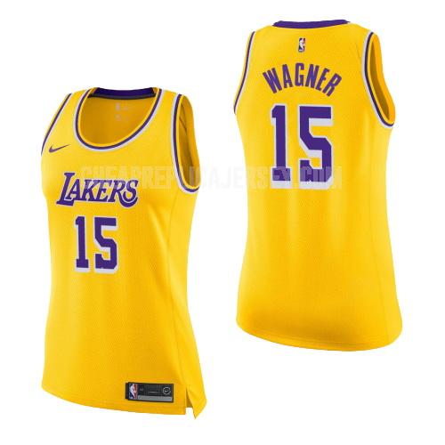 2018-19 women's los angeles lakers moritz wagner 15 yellow icon replica jersey