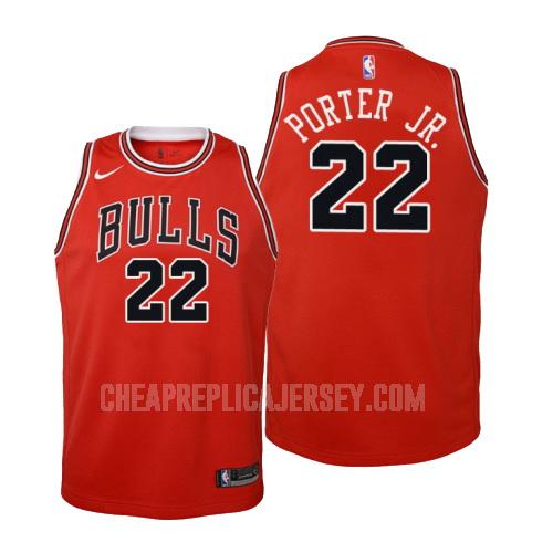 2018-19 youth chicago bulls otto porter jr 22 red icon replica jersey