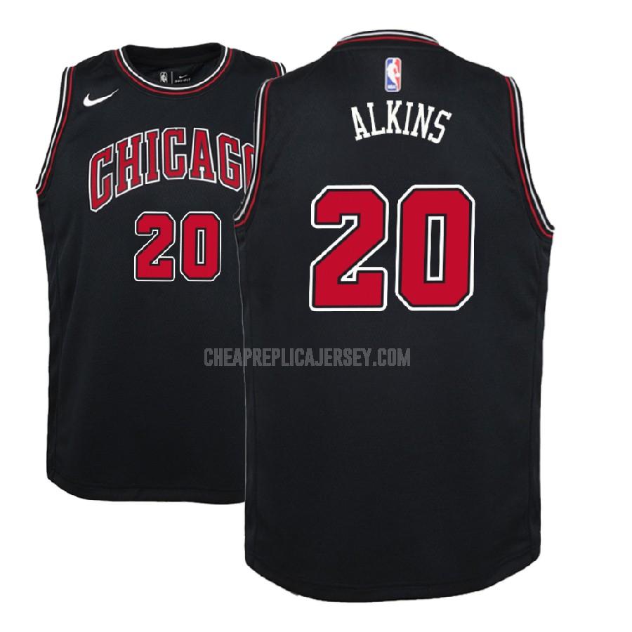 2018-19 youth chicago bulls rawle alkins 20 black statement replica jersey