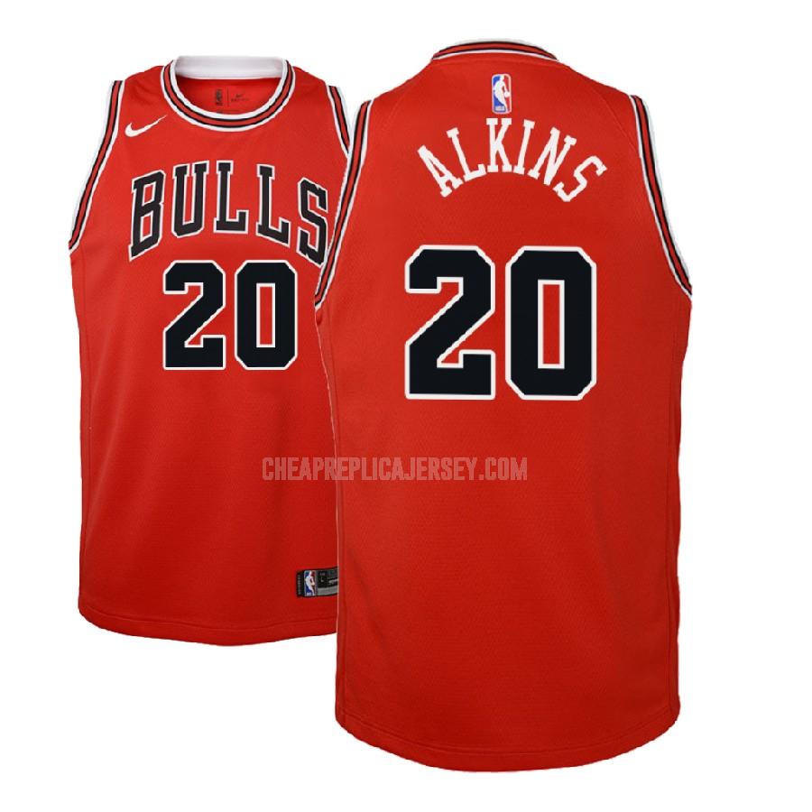 2018-19 youth chicago bulls rawle alkins 20 red icon replica jersey