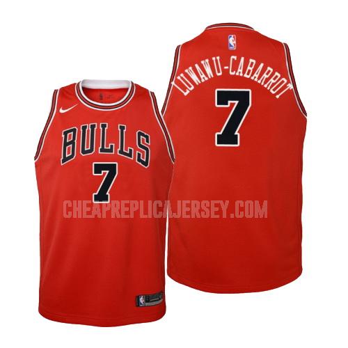 2018-19 youth chicago bulls timothe luwawu 7 red icon replica jersey