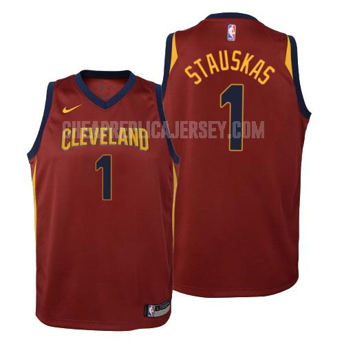 2018-19 youth cleveland cavaliers nik stauskas 1 red icon replica jersey