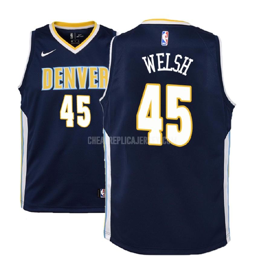 2018-19 youth denver nuggets thomas welsh 45 navy icon replica jersey