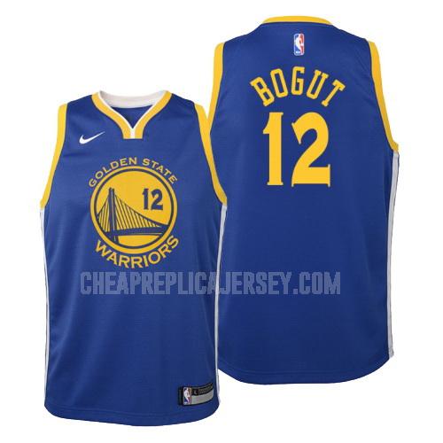 2018-19 youth golden state warriors andrew bogut 12 blue icon replica jersey