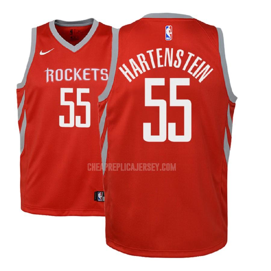 2018-19 youth houston rockets isaiah hartenstein 55 red icon replica jersey