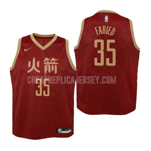 2018-19 youth houston rockets kenneth faried 35 red city edition replica jersey
