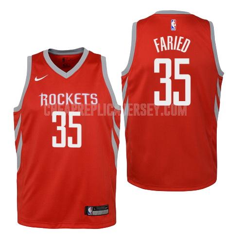 2018-19 youth houston rockets kenneth faried 35 red icon replica jersey