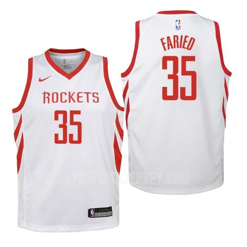2018-19 youth houston rockets kenneth faried 35 white association replica jersey