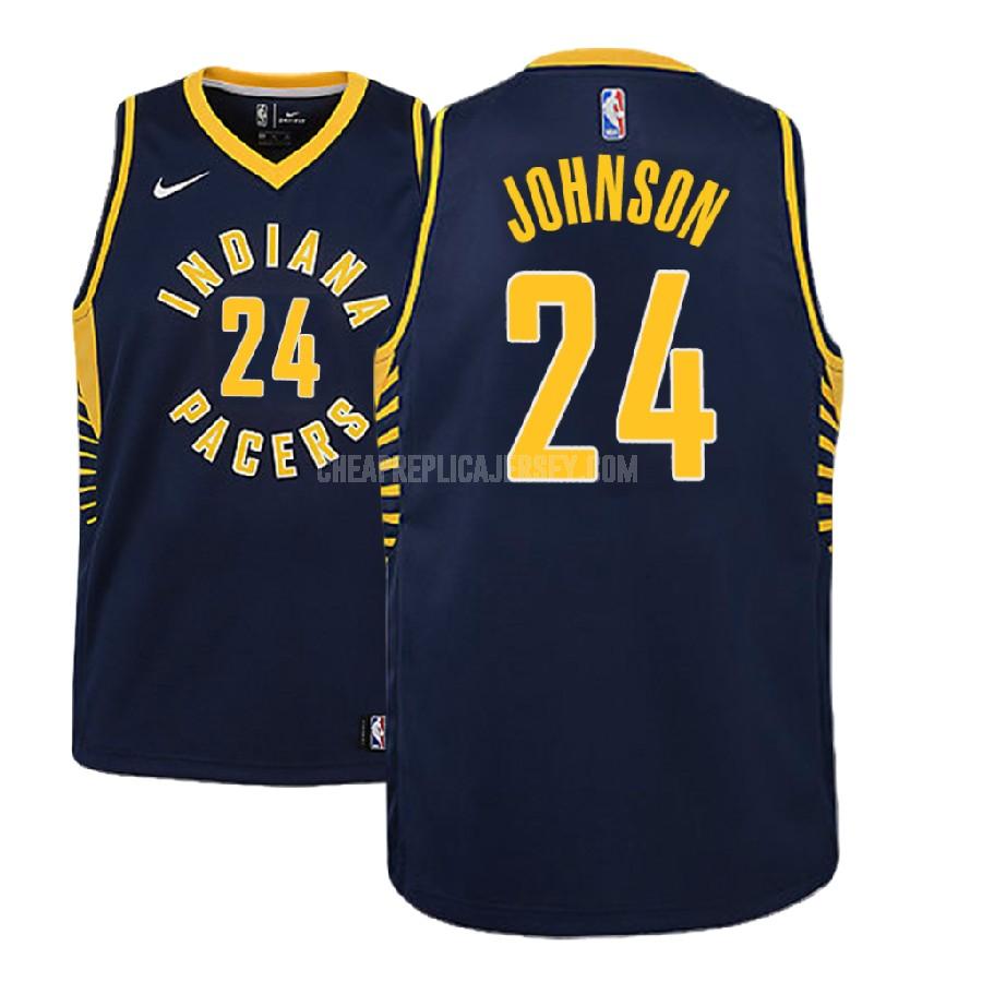 2018-19 youth indiana pacers alize johnson 24 navy icon replica jersey
