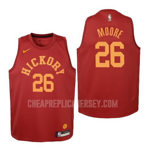 2018-19 youth indiana pacers ben moore 26 red hardwood classics replica jersey